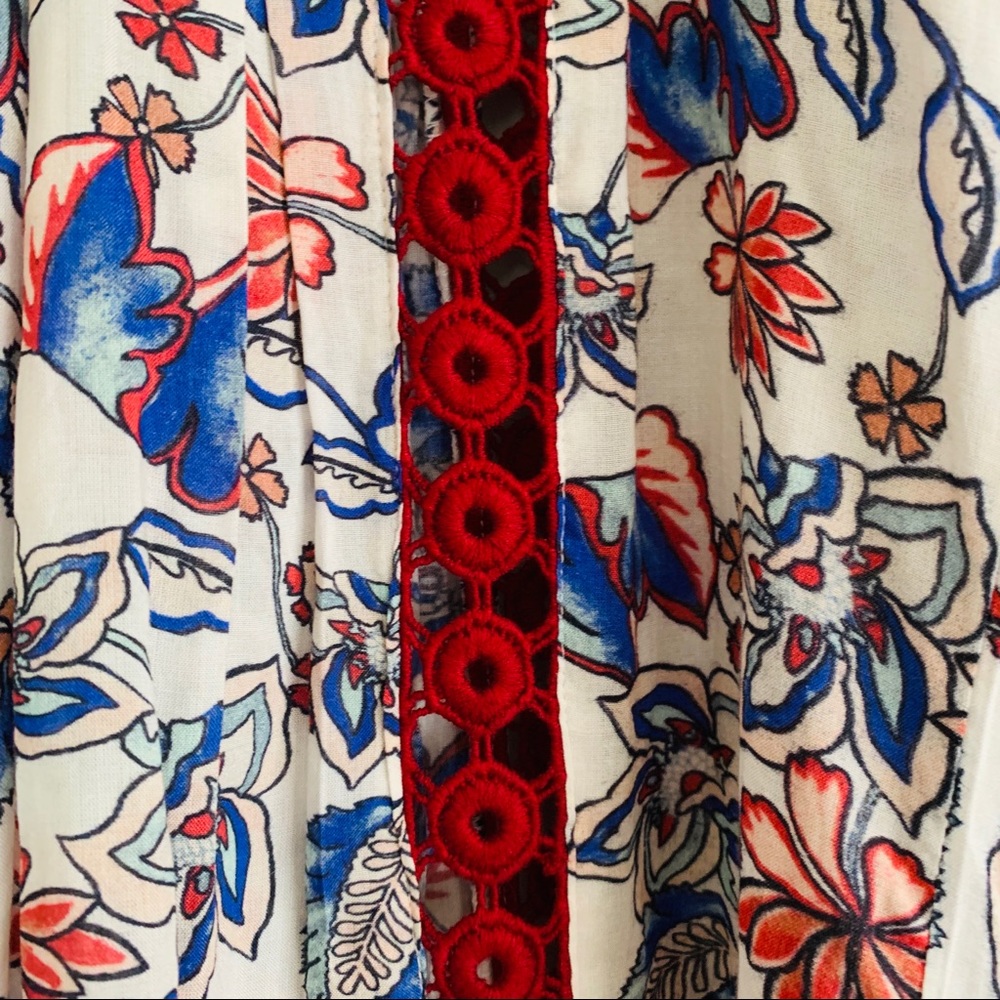 Ella Moss Folktale Boho Floral Swing Tunic Dress - Picture 5 of 6